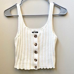 Wild Fable | Cropped Knit Tank Top with Buttons
